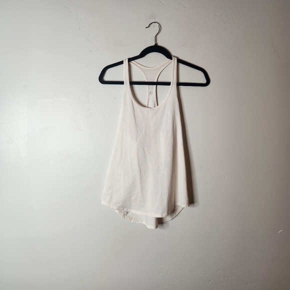 lululemon athletica Tops - Lululemon Tech Mesh Singlet Tank Cream Size 4